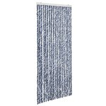 vidaXL Moustiquaire Bleu et blanc 56x200 cm Chenille