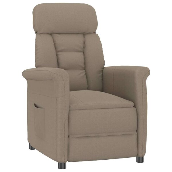 vidaXL fauteuil Taupe 96 5 x 70 5 x 95 cm Microfibre