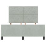 vidaXL Lit à ressorts avec tête de lit Gris clair 140 x 190 cm Velours