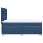 vidaXL Sommier à lattes de lit avec matelas Bleu 140x200 cm Tissu