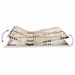 vidaXL Lit à lattes Marron 140 x 190 cm Bois de hêtre massif