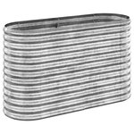vidaXL Lit surélevé de jardin Acier galvanisé Argenté