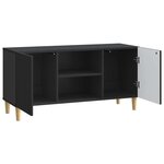 vidaXL Meuble TV Noir 102 x 34 5 x 50 cm Bois d'ingénierie