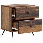 vidaXL Cabinet de chevet 2 Pièces Bois ancien 43 x 34 5 x 47 5 cm