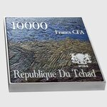 Pièce de monnaie en Argent - Zinc - Cuivre 10000 Francs g 77.75 (2.5 oz) Ag - 750 (24.11 oz) Zn - 120 (3.85 oz) Cu Millésime 2024 Van Gogh Tri-Metal SELF PORTRAIT