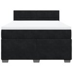 vidaXL Sommier à lattes de lit et matelas Noir 160x200 cm Velours