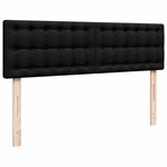 vidaXL Lit ottoman avec matelas noir 140x190 cm tissu