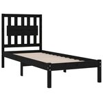 vidaXL Cadre de lit sans matelas noir bois massif