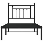 vidaXL Cadre de lit métal sans matelas avec tête de lit noir 80x200 cm