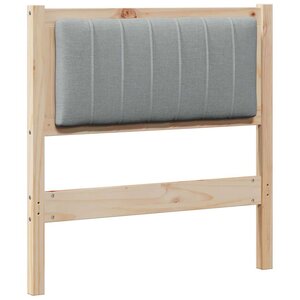 vidaXL Tête de lit capitonnée avec tête de lit Marron 80 cm Pin massif