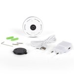 Smartwares caméra ip d'intérieur 360° 7x7x3 5 cm blanc