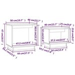 vidaXL Tables basses gigognes 2 Pièces Gris Bois de pin massif