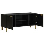 vidaXL Meuble TV noir 105x33x46 cm bois d'ingénierie