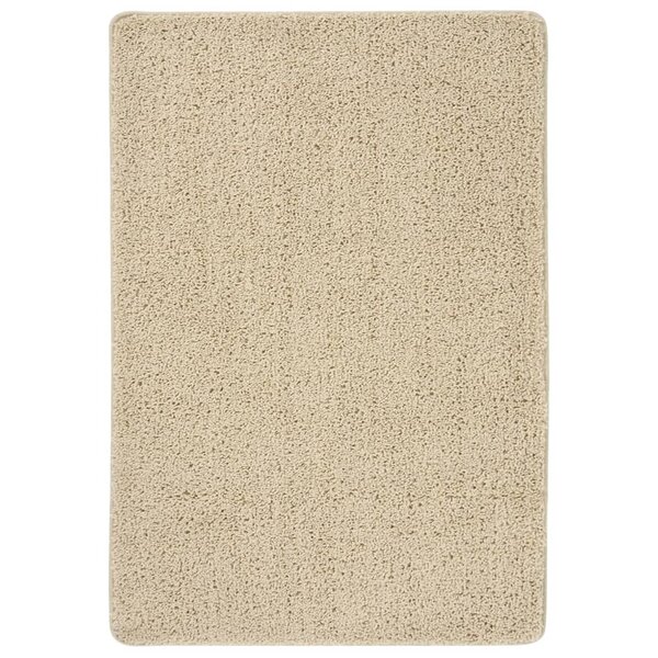 vidaXL Tapis shaggy antidérapant Crème 120x170 cm