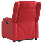 vidaXL Fauteuil inclinable de massage électrique rouge similicuir