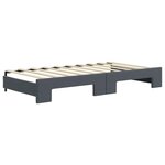 vidaXL Lit de jour avec gigogne sans matelas gris foncé 90x190 cm
