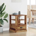 vidaXL Cabinet de chevet Bois ancien 50 x 50 x 60 cm Bois d'ingénierie
