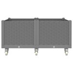 vidaXL Jardinière à roulettes gris clair 100x80x54 cm PP