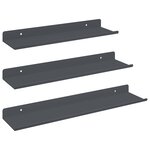 vidaXL Étagère flottante 3 Pièces Anthracite 40 x 9 x 2 5 cm Acier