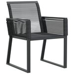 vidaXL Chaises de jardin lot de 2 Noir Résine tressée