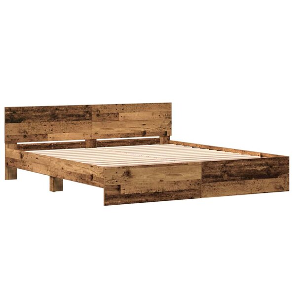 vidaXL Cadre de Lit Bois Ancien 180 x 200 cm Bois d'ingénierie