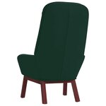 vidaXL Chaise de relaxation Vert foncé Velours
