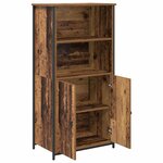 vidaXL Haut Armoire Bois Ancien 62 x 36 x 121 5 cm Bois d'ingénierie