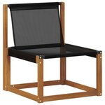 vidaXL Canapé d’extérieur milieu et coin avec coussin 2 Pièce Naturel