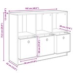 vidaXL Buffet Blanc 102 x 32 x 73 5 cm