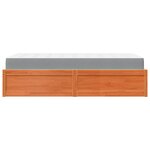 vidaXL Lit avec matelas cire marron 90x190 cm bois massif de pin