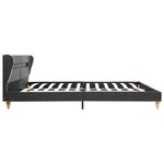 vidaXL Cadre de lit avec LED gris foncé jute 180 x 200 cm
