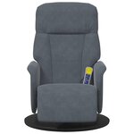 vidaXL Fauteuil de massage inclinable Gris foncé 91 x 71 x 105 cm