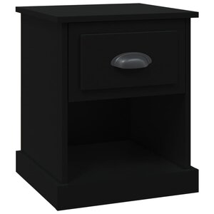 vidaXL Table de chevet noir 39x39x47 5 cm bois d’ingénierie