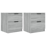 vidaXL Tables de chevet 2 Pièces Sonoma gris Bois d'ingénierie