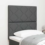 vidaXL Tête de lit avec des lumières à LED Réglable Gris 80 cm tissu