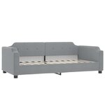 vidaXL Lit de jour avec gigogne sans matelas gris clair 90x200 cm