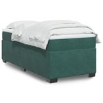 vidaXL Sommier à lattes de lit et matelas Vert foncé 80x200 cm Velours