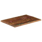 vidaXL Dessus de table 80x60x2 5cm rectangulaire bois massif récupéré