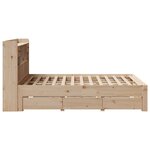 vidaXL Lit bibliothèque sans matelas 140x190 cm bois de pin massif
