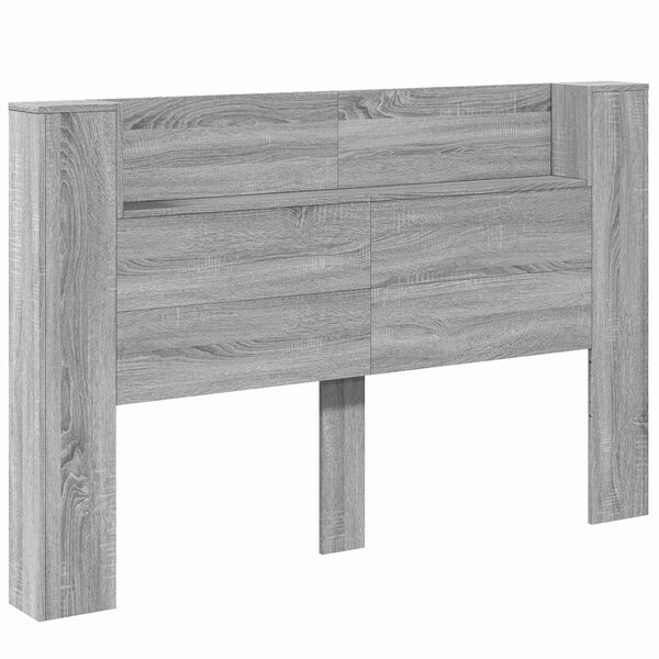 vidaXL Tête de lit Gris Sonoma 160 x 16 5 x 103 5 cm Bois d'ingénierie