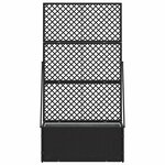 vidaXL Cache-pot de jardin Noir 70 x 30 x 135 cm Métal