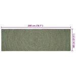 vidaXL Tapis de surface Vert olive 80 x 200 cm Jute