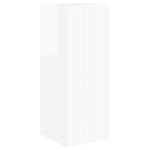 vidaXL Ensemble de meuble TV mural Montage mural 4 Pièces Blanc brillant