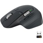 Logitech - souris mx master 3 - bluetooth/radio fréquence - usb - 7 boutons - graphite