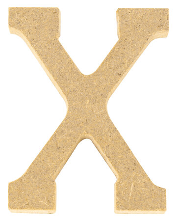 Lettre en bois MDF 5 x 1 2 cm Alphabet lettre X