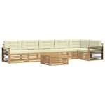 vidaXL Ensemble de canapés d'extérieur 7 pc Blanc et crème