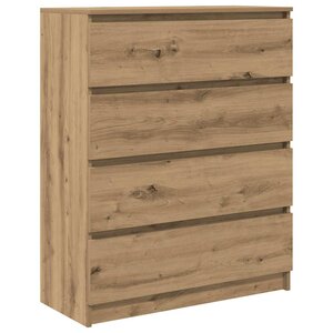 vidaXL Buffet chêne artisanal 80x35x99 cm bois d'ingénierie