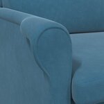 vidaXL fauteuil Bleu 76 x 94 x 102 cm Velours