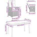 vidaXL Ensemble de Tables Basses 7 Pièces Noir et blanc crème