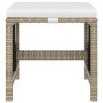 vidaXL Meubles à dîner de jardin et coussins 5 Pièces Poly rotin Beige